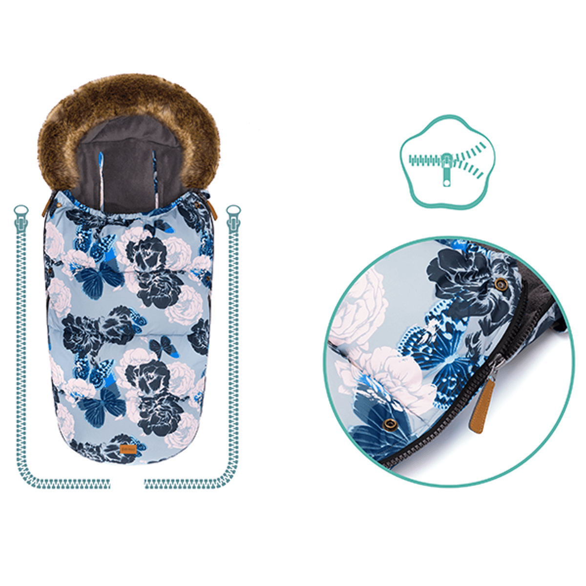 Fillikid | Vinterpose | Vognpose Manaslu | Flower pastell