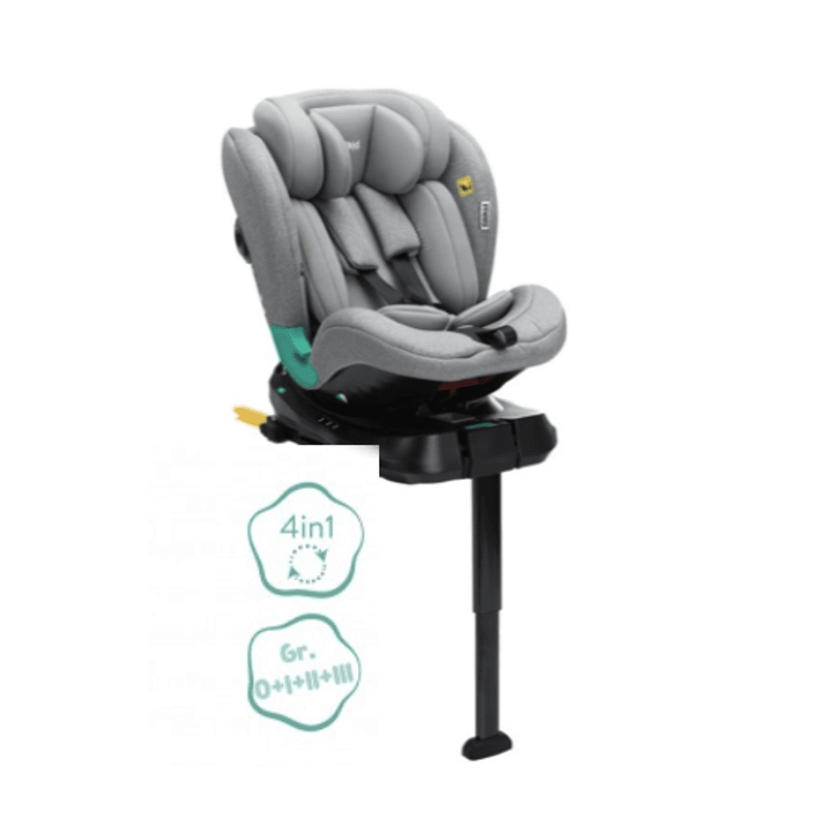 Fillikid | Bilstol Luca 360° | 9-36 kg Godkjent R 129 | Grå