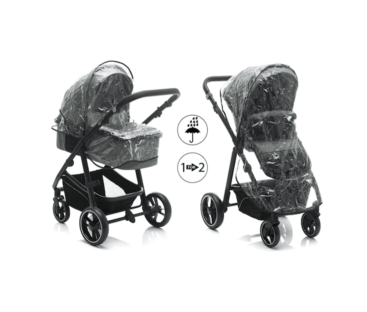 Fillikid | Jaguar Vognpakke + bilstol | Grey Melange