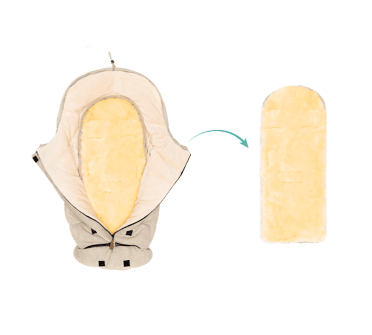 Fillikid | Dunpose Med Lammeskinn | Sand Melange