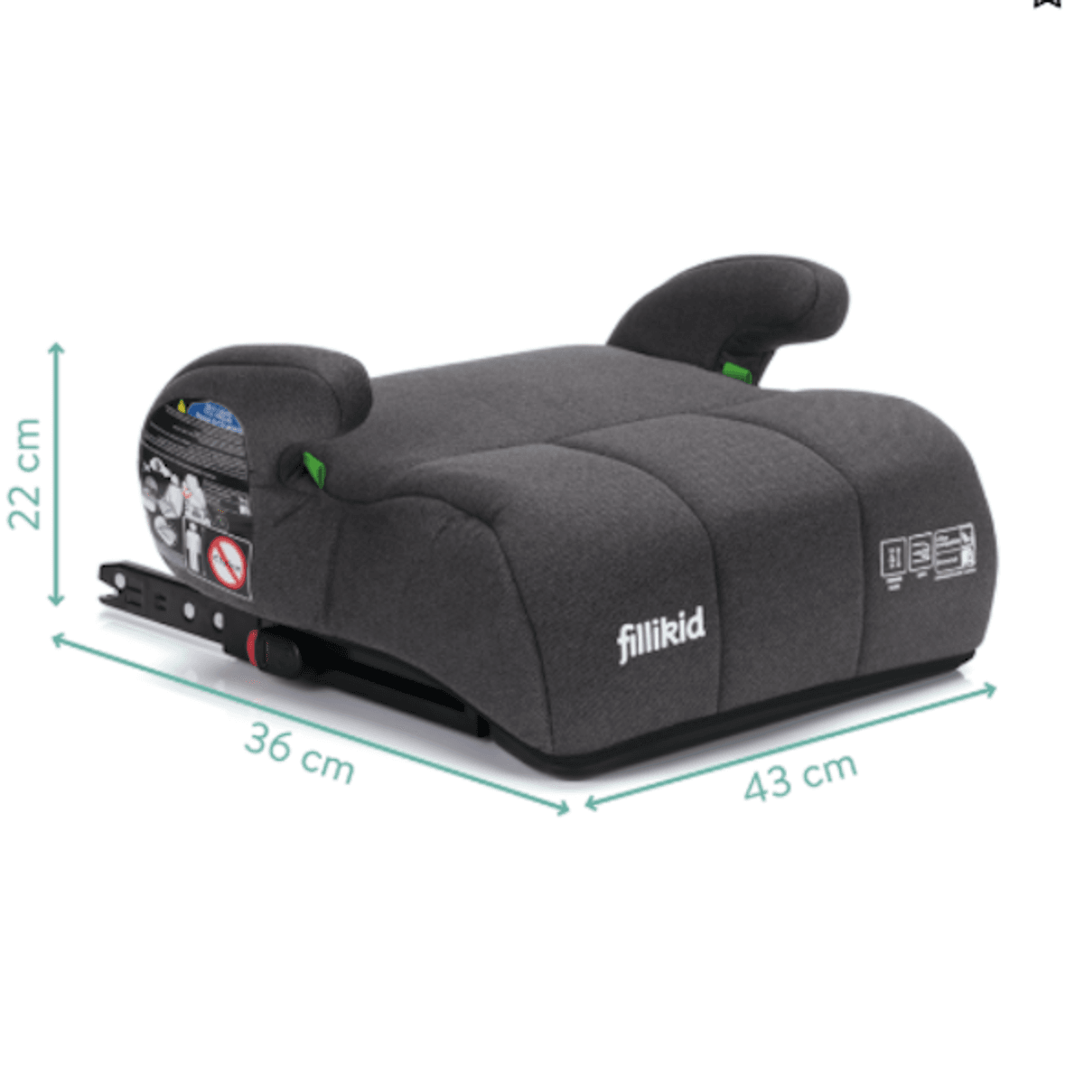  Fillikid | Comfort Bilstolpute m/Isofix | Grey