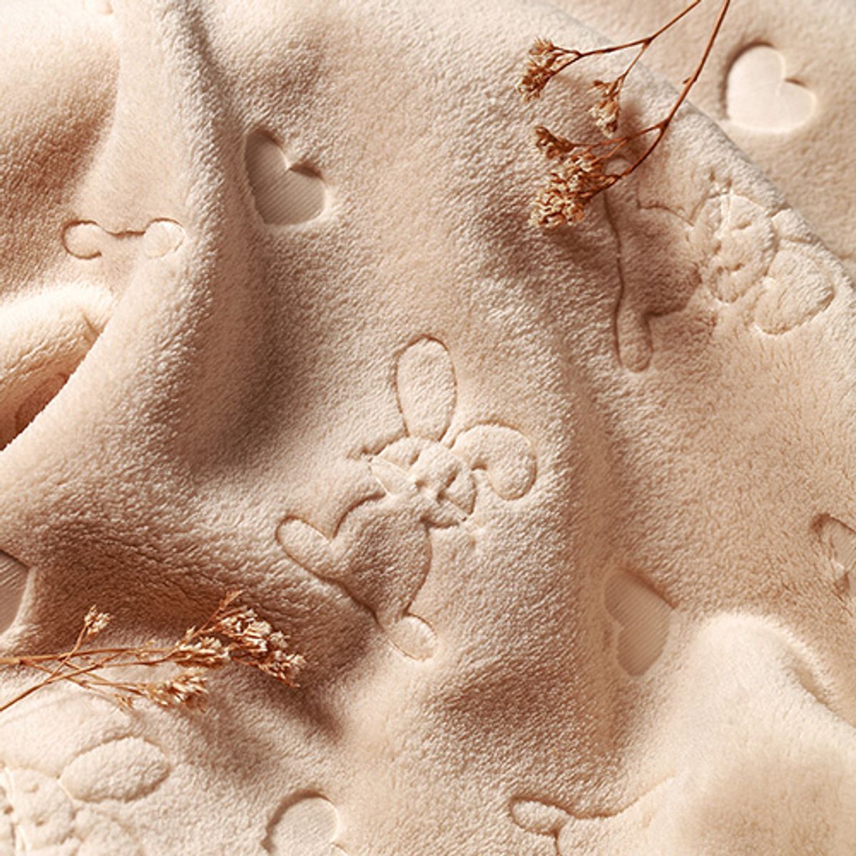 Babyono | Babyteppe med kosedyr | Beige 75 x 100 cm