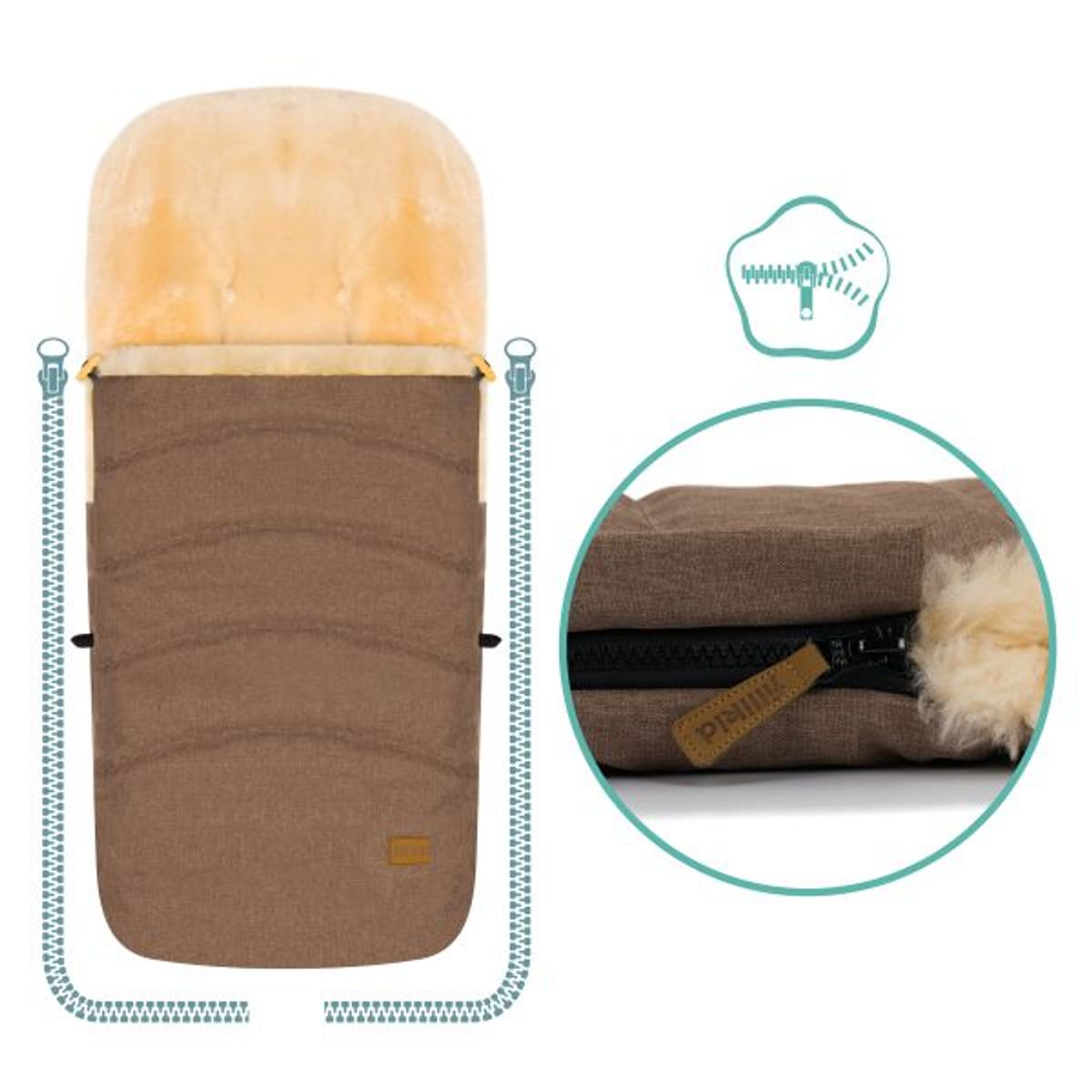 Fillikid | Davos Lammeskinnspose | Brown