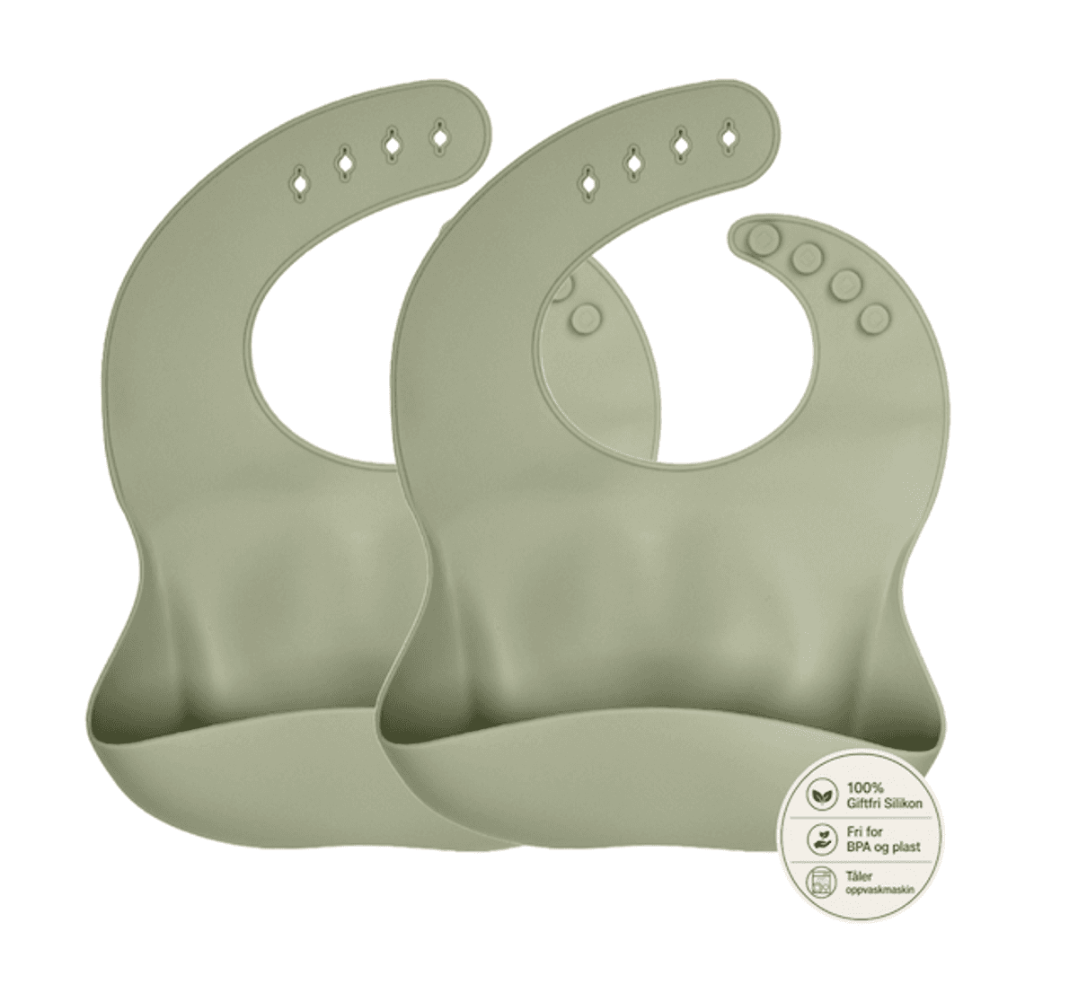 Troller Kids | Silikon Smekke Myk 2 pk. | Oliven